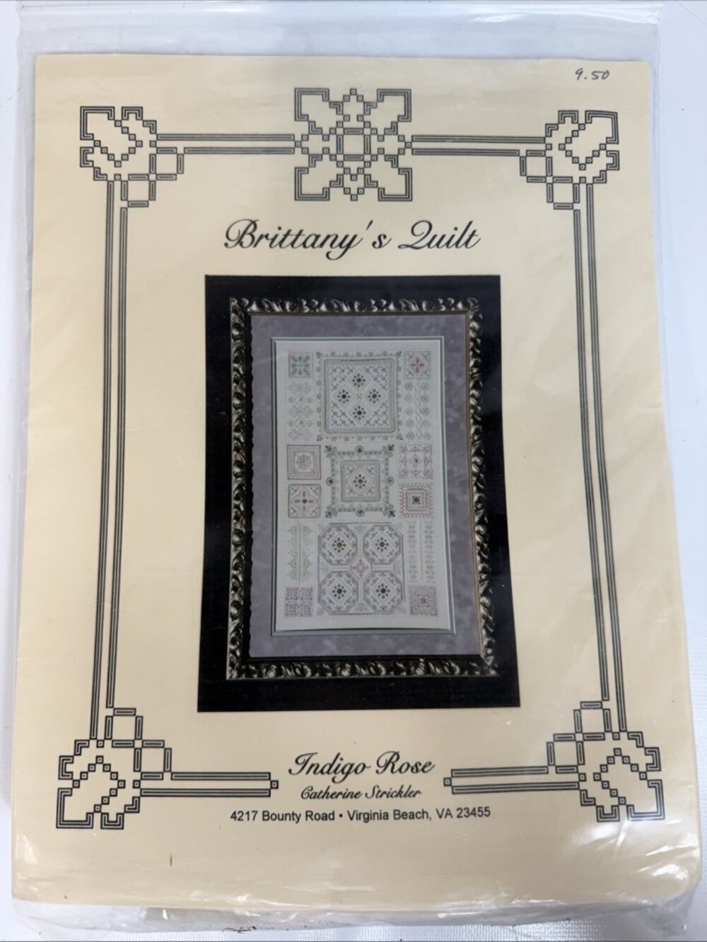INDIGO ROSE BRITTANY'S QUILT COUNTED CROSS STITCH CHART + SPECIALTY THREAD